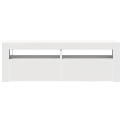 vidaXL TV Cabinet with LED Lights White 120x35x40 cm