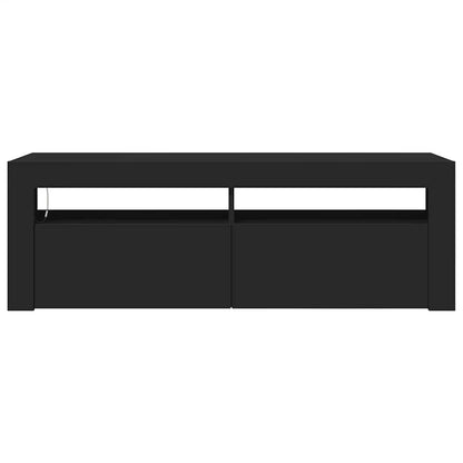 vidaXL TV Cabinet with LED Lights Black 120x35x40 cm