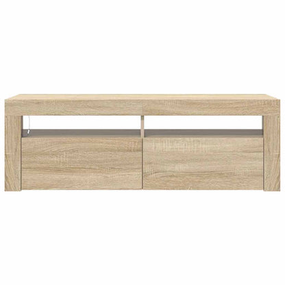 vidaXL TV Cabinet with LED Lights Sonoma Oak 120x35x40 cm