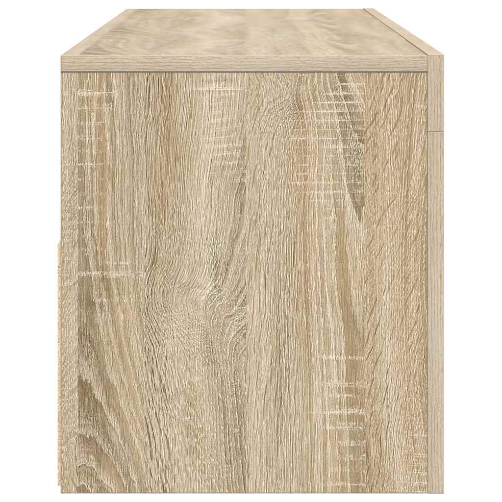 vidaXL TV Cabinet with LED Lights Sonoma Oak 120x35x40 cm