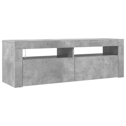 vidaXL TV Cabinet with LED Lights Concrete Grey 120x35x40 cm