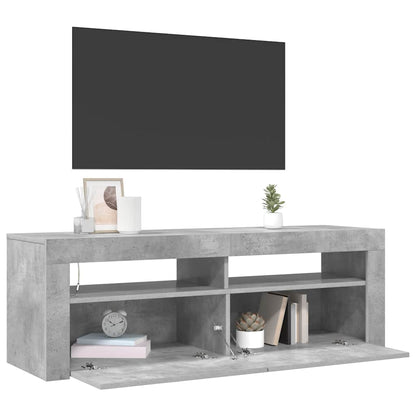 vidaXL TV Cabinet with LED Lights Concrete Grey 120x35x40 cm