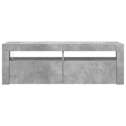 vidaXL TV Cabinet with LED Lights Concrete Grey 120x35x40 cm
