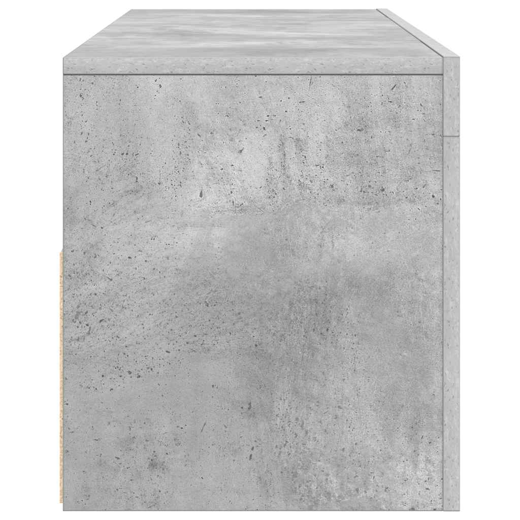 vidaXL TV Cabinet with LED Lights Concrete Grey 120x35x40 cm