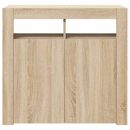 804331 vidaXL Sideboard with LED Lights Sonoma Oak 80x35x75 cm