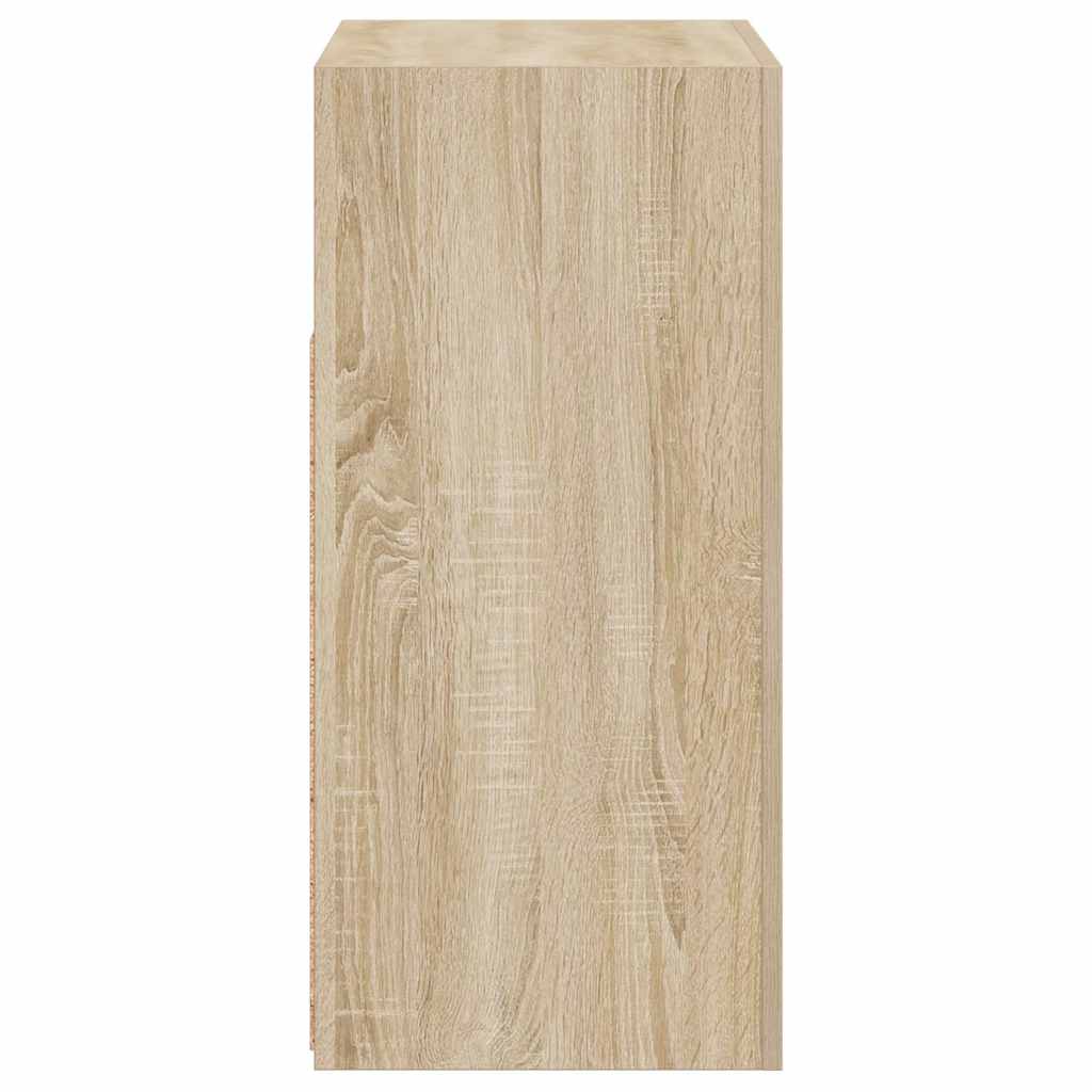 804331 vidaXL Sideboard with LED Lights Sonoma Oak 80x35x75 cm