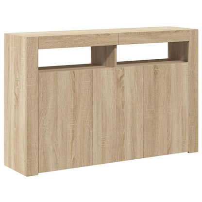 vidaXL Sideboard with LED Lights Sonoma Oak 115.5x30x75 cm