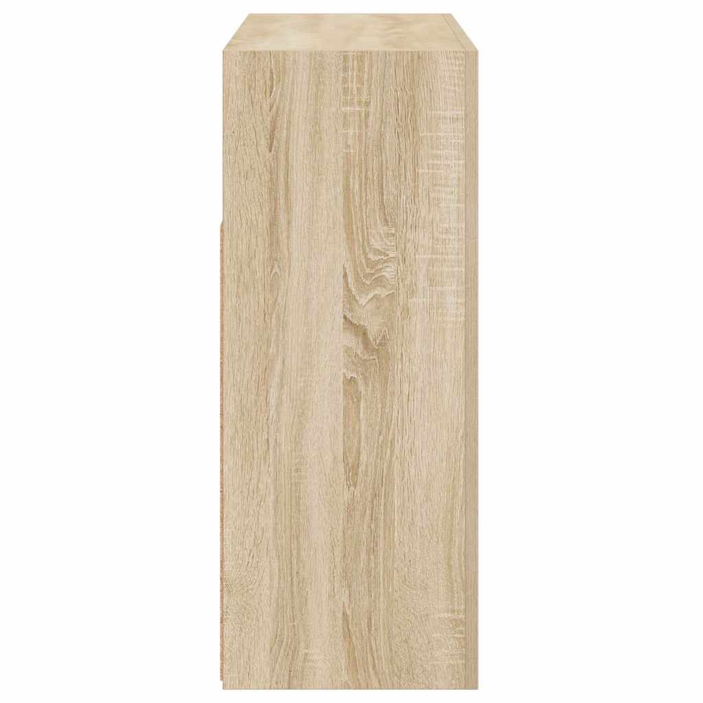 vidaXL Sideboard with LED Lights Sonoma Oak 115.5x30x75 cm