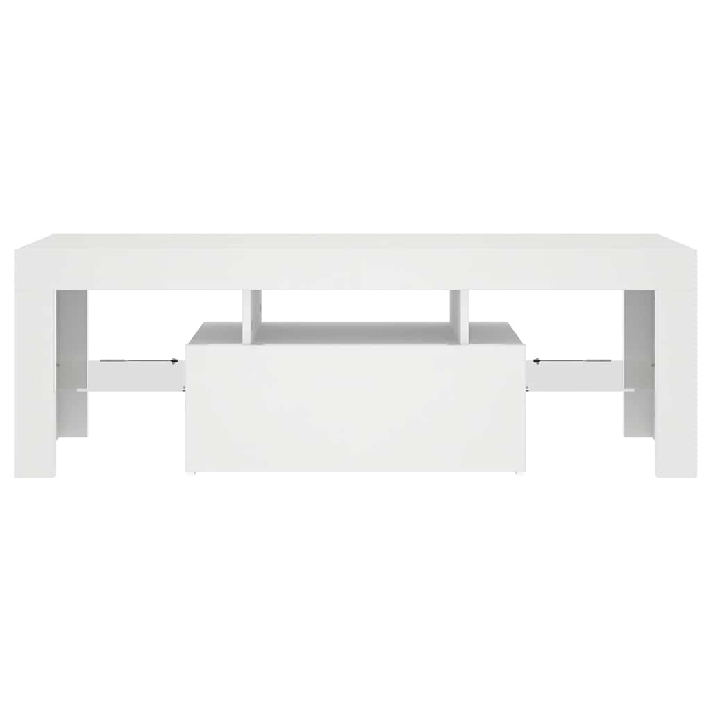 vidaXL TV Cabinet with LED Lights White 120x35x40 cm