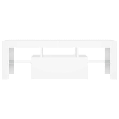 vidaXL TV Cabinet with LED Lights White 120x35x40 cm