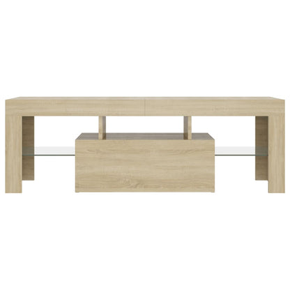 vidaXL TV Cabinet with LED Lights Sonoma Oak 120x35x40 cm
