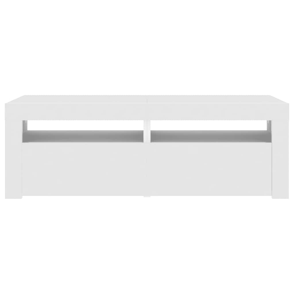 vidaXL TV Cabinet with LED Lights White 120x35x40 cm