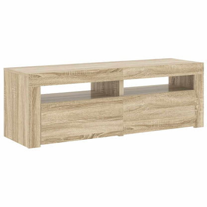 vidaXL TV Cabinet with LED Lights Sonoma Oak 120x35x40 cm