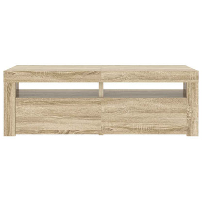 vidaXL TV Cabinet with LED Lights Sonoma Oak 120x35x40 cm