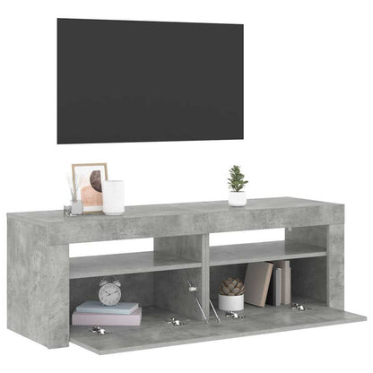 vidaXL TV Cabinet with LED Lights Concrete Grey 120x35x40 cm