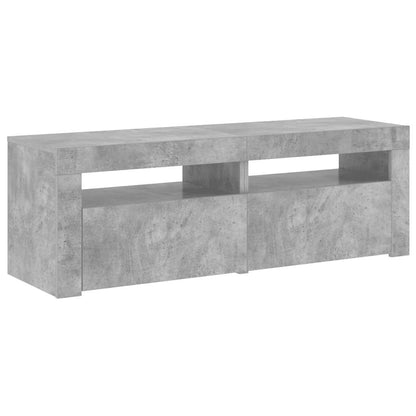 vidaXL TV Cabinet with LED Lights Concrete Grey 120x35x40 cm