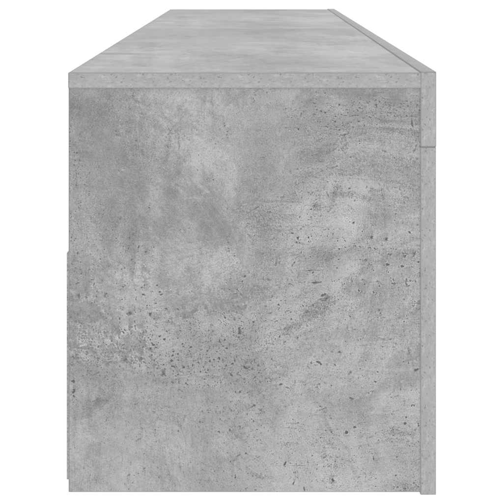 vidaXL TV Cabinet with LED Lights Concrete Grey 120x35x40 cm