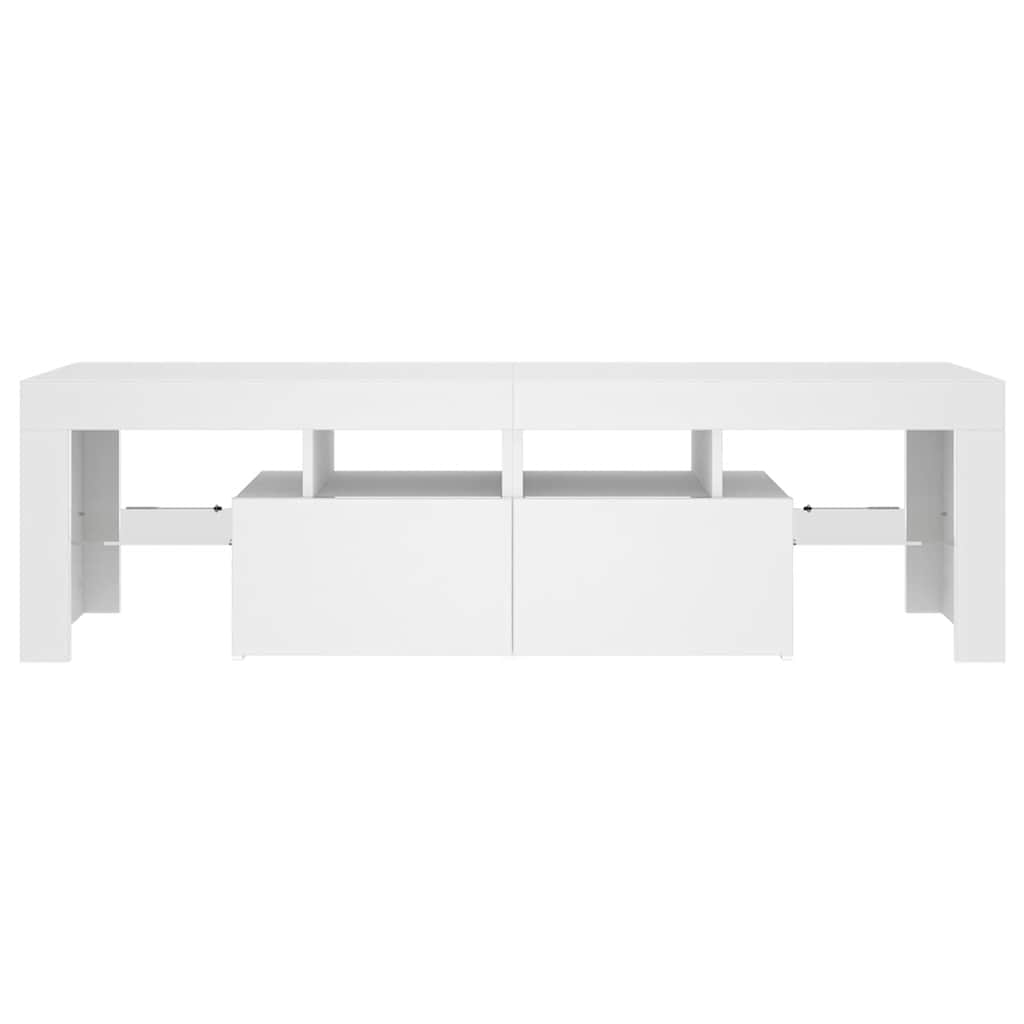 vidaXL TV Cabinet with LED Lights White 140x36.5x40 cm