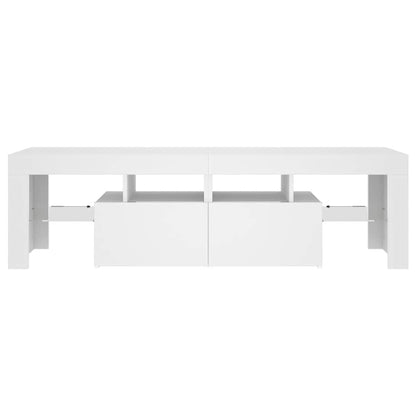 vidaXL TV Cabinet with LED Lights White 140x36.5x40 cm