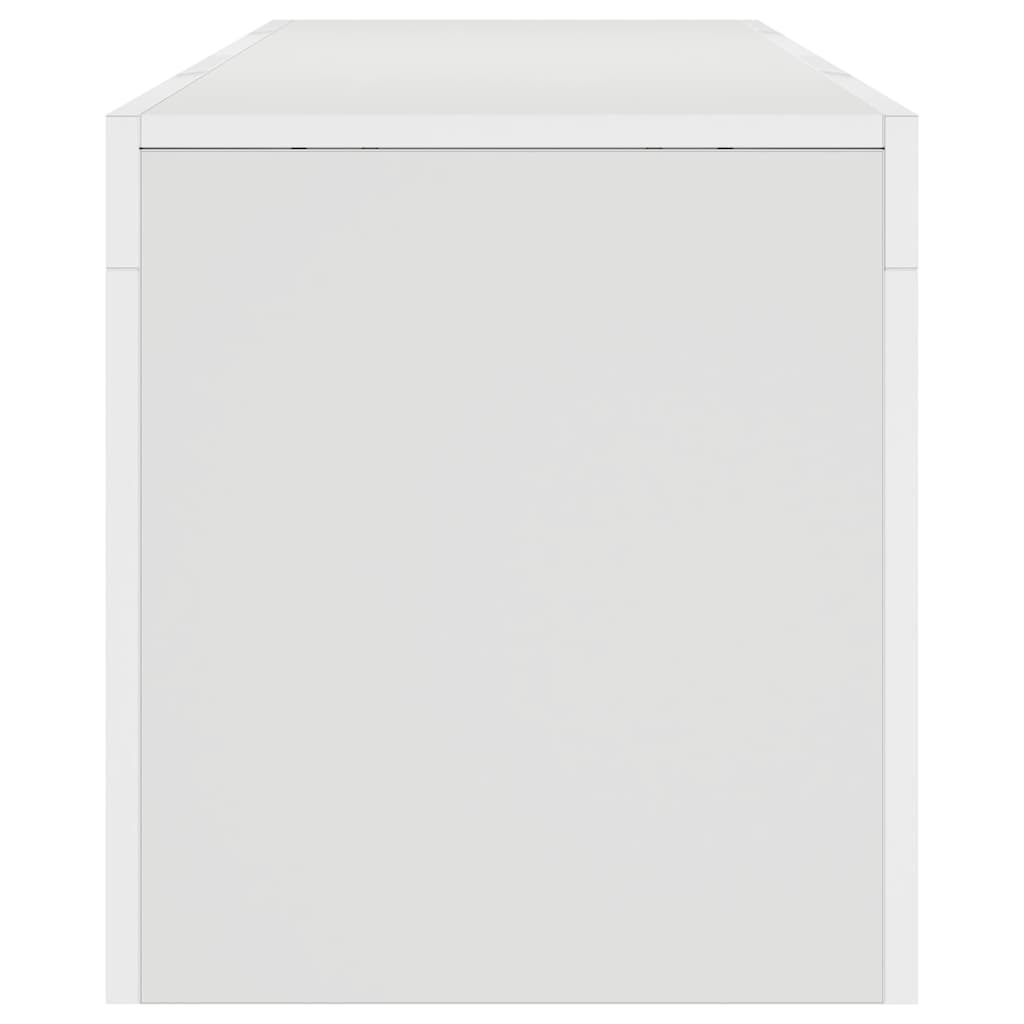 vidaXL TV Cabinet with LED Lights White 140x36.5x40 cm
