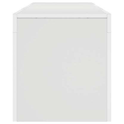 vidaXL TV Cabinet with LED Lights White 140x36.5x40 cm