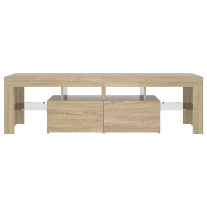 vidaXL TV Cabinet with LED Lights Sonoma Oak 140x36.5x40 cm