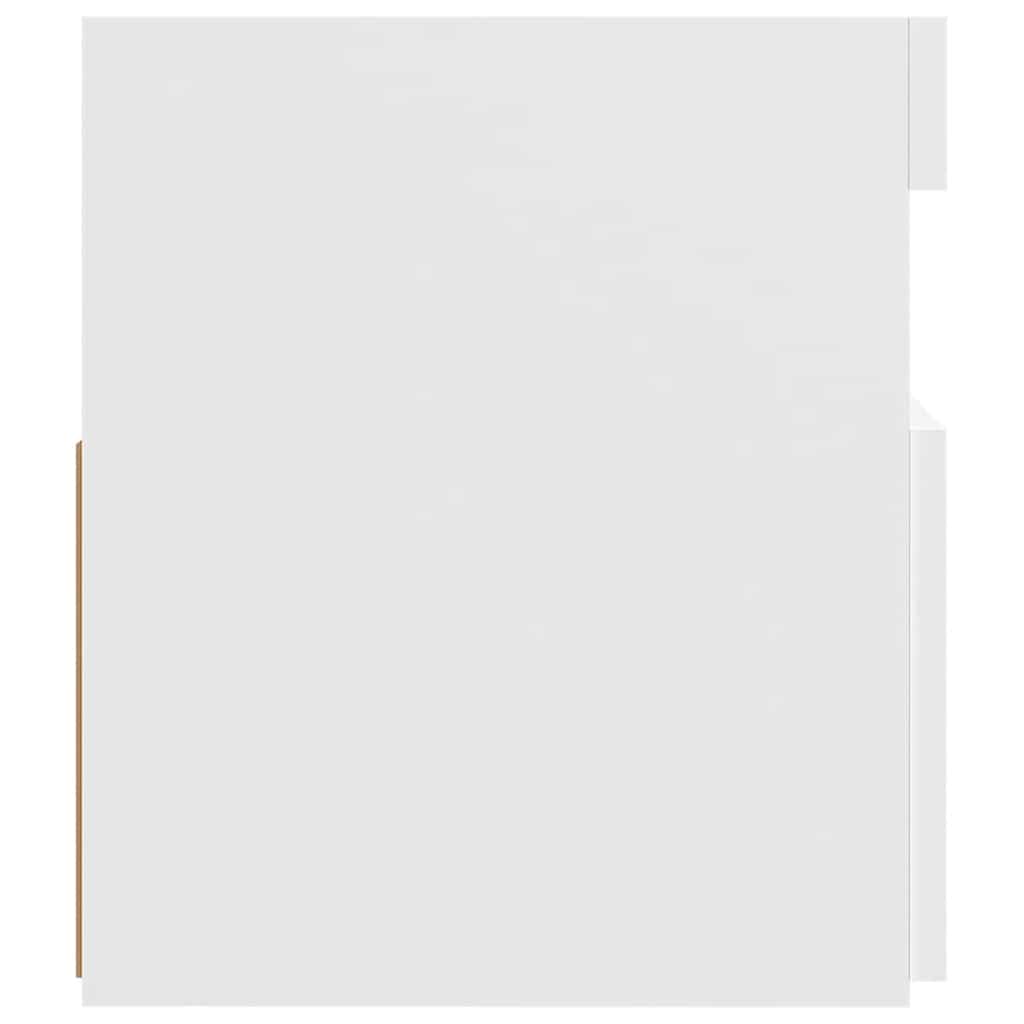 804373 vidaXL TV Cabinet with LED Lights White 120x35x40 cm