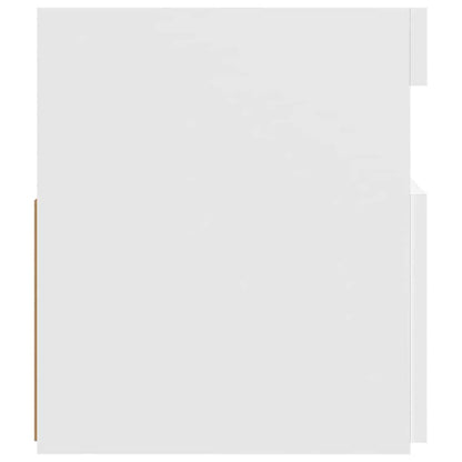 804373 vidaXL TV Cabinet with LED Lights White 120x35x40 cm