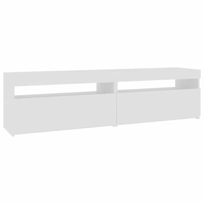 804392 vidaXL 2 Piece TV Cabinet Set with LED Lights White 75x35x40 cm