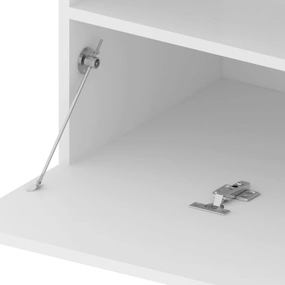 804392 vidaXL 2 Piece TV Cabinet Set with LED Lights White 75x35x40 cm
