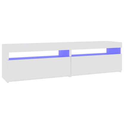 804392 vidaXL 2 Piece TV Cabinet Set with LED Lights White 75x35x40 cm