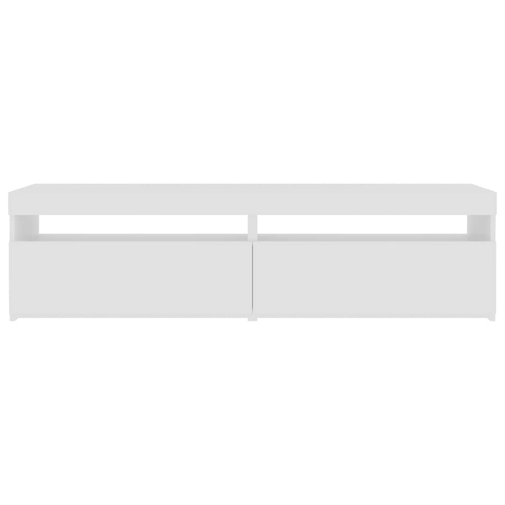 804392 vidaXL 2 Piece TV Cabinet Set with LED Lights White 75x35x40 cm
