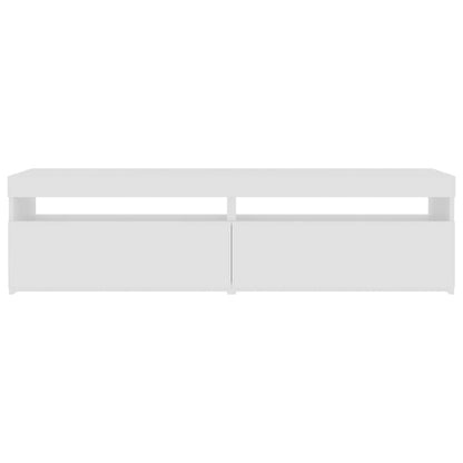 804392 vidaXL 2 Piece TV Cabinet Set with LED Lights White 75x35x40 cm