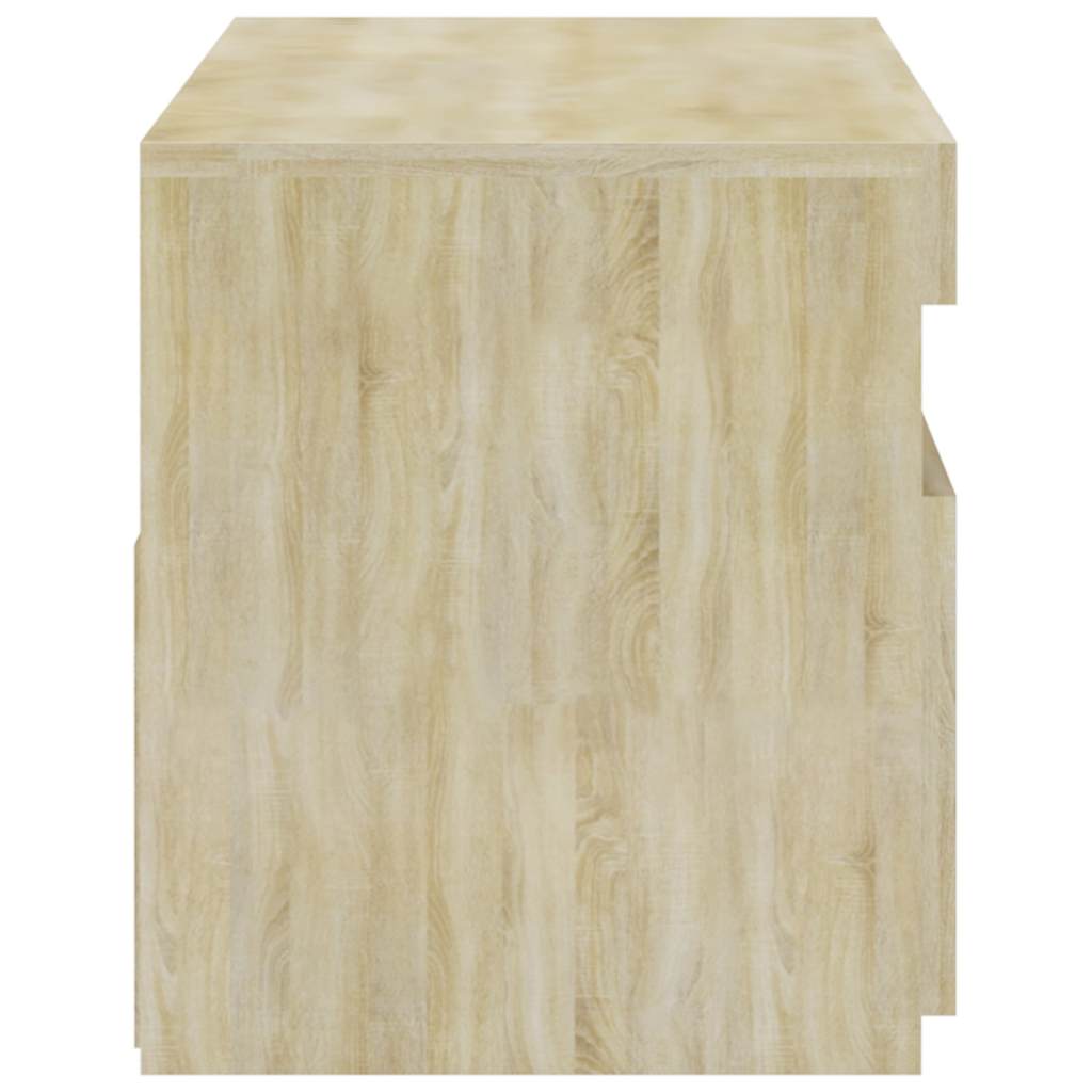 804397 vidaXL TV Cabinet with LED Lights Sonoma Oak 75x35x40 cm
