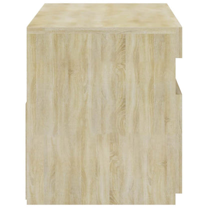 804397 vidaXL TV Cabinet with LED Lights Sonoma Oak 75x35x40 cm