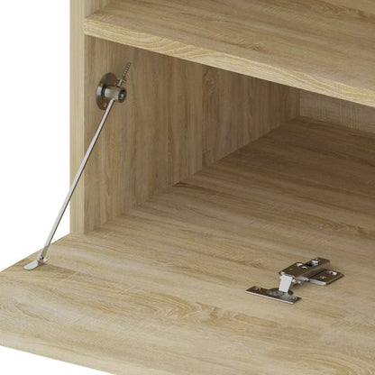 804398 vidaXL 2 Piece TV Cabinet Set with LED Lights Sonoma Oak 75x35x40 cm