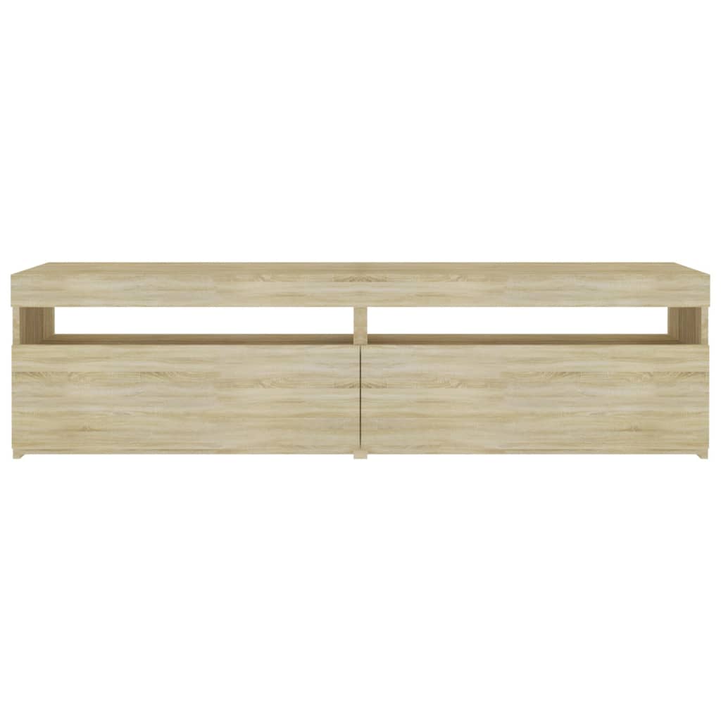 804398 vidaXL 2 Piece TV Cabinet Set with LED Lights Sonoma Oak 75x35x40 cm