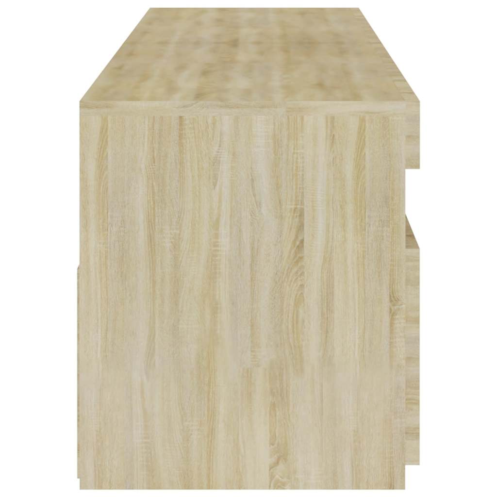 804398 vidaXL 2 Piece TV Cabinet Set with LED Lights Sonoma Oak 75x35x40 cm