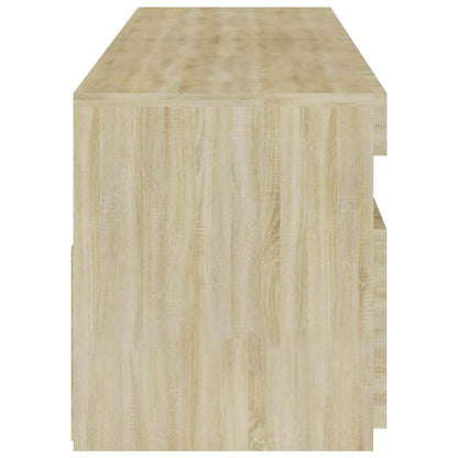 804398 vidaXL 2 Piece TV Cabinet Set with LED Lights Sonoma Oak 75x35x40 cm