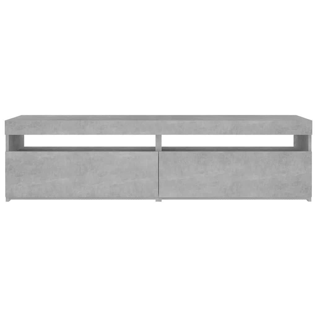 804400 vidaXL 2 Piece TV Cabinet Set with LED Lights Concrete Grey 75x35x40 cm