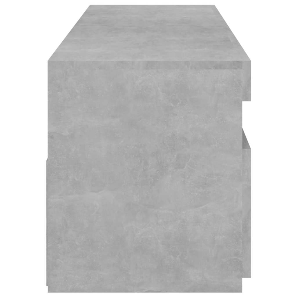 804400 vidaXL 2 Piece TV Cabinet Set with LED Lights Concrete Grey 75x35x40 cm