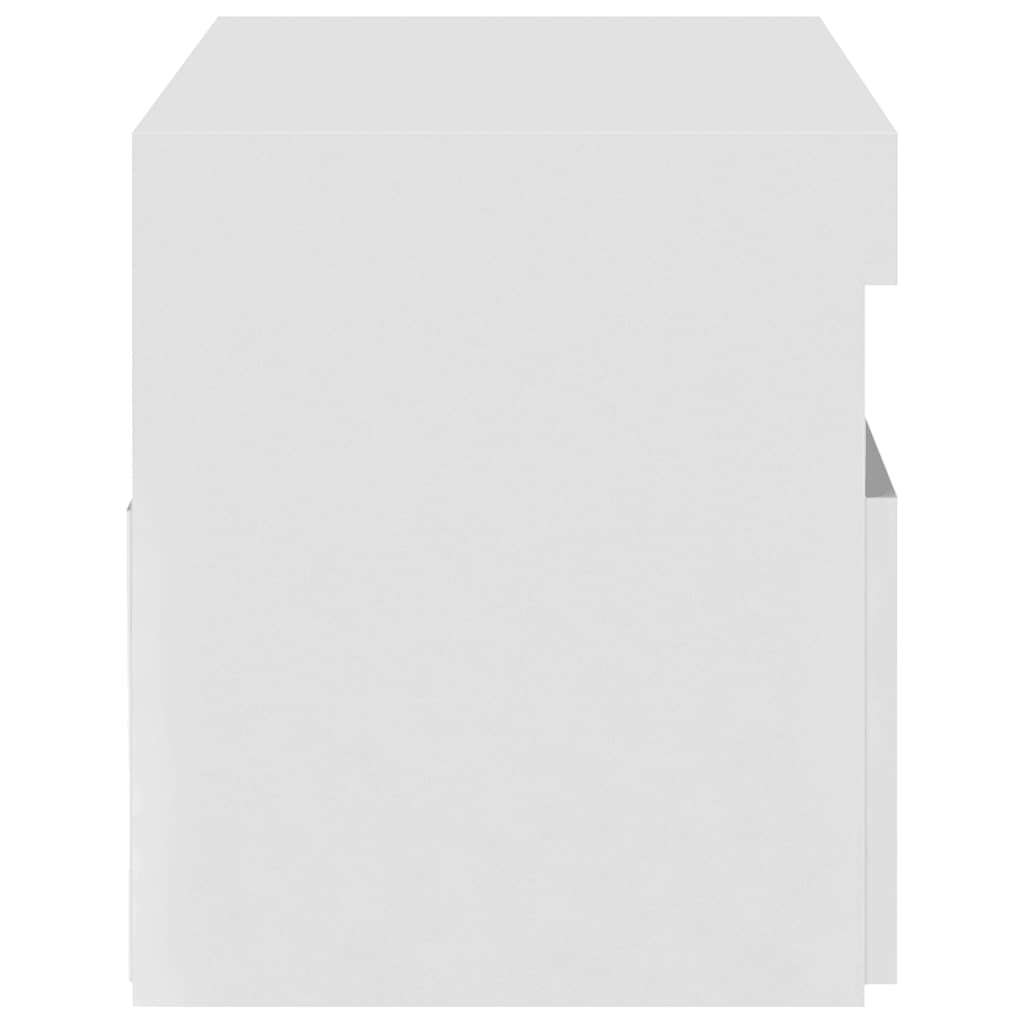 804403 vidaXL TV Cabinet with LED Lights High Gloss White 75x35x40 cm