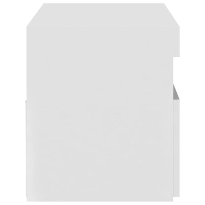 804403 vidaXL TV Cabinet with LED Lights High Gloss White 75x35x40 cm
