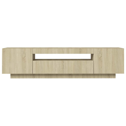 vidaXL TV Cabinet with LED Lights Sonoma Oak 160x35x40 cm