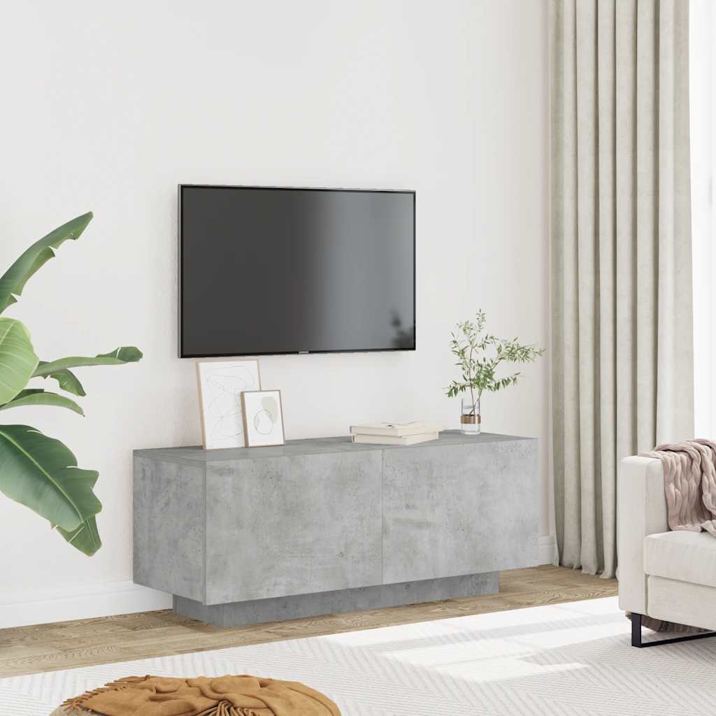 vidaXL TV Cabinet Concrete Grey 100x35x40 cm Engineered Wood