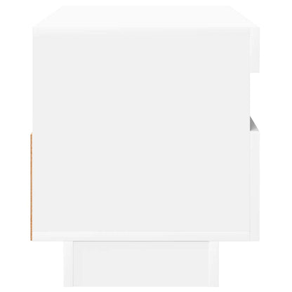 804445 vidaXL TV Cabinet with LED Lights White 80x35x40 cm