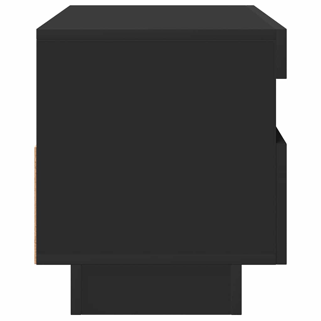 804446 vidaXL TV Cabinet with LED Lights Black 80x35x40 cm