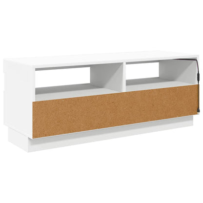 804454 vidaXL TV Cabinet with LED Lights White 100x35x40 cm