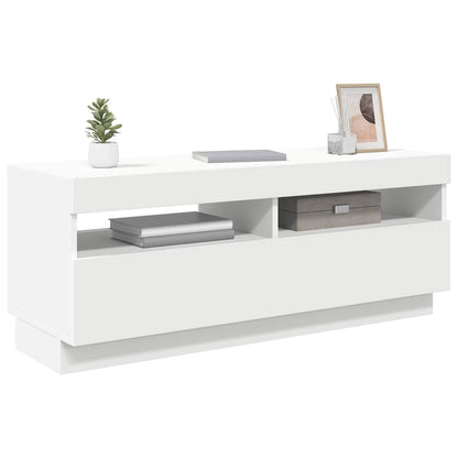 804454 vidaXL TV Cabinet with LED Lights White 100x35x40 cm