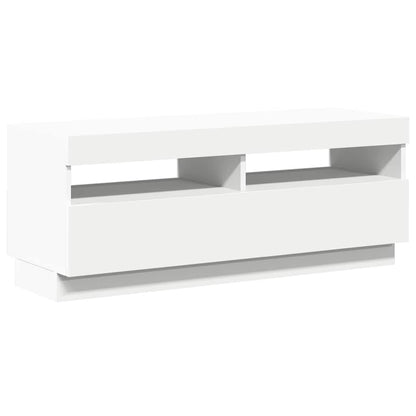 804454 vidaXL TV Cabinet with LED Lights White 100x35x40 cm